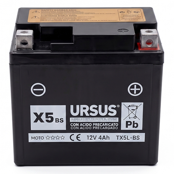 Ursus Batteria Moto YTX5L BS 12V 4AH - URSUS - Immagine 2